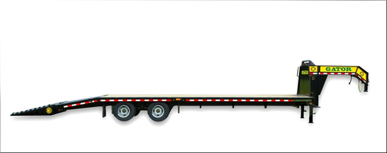 Gooseneck Flat Bed Equipment Trailer | 20 Foot + 5 Foot Flat Bed Gooseneck Equipment Trailer For Sale   Unicoi County, Tennessee